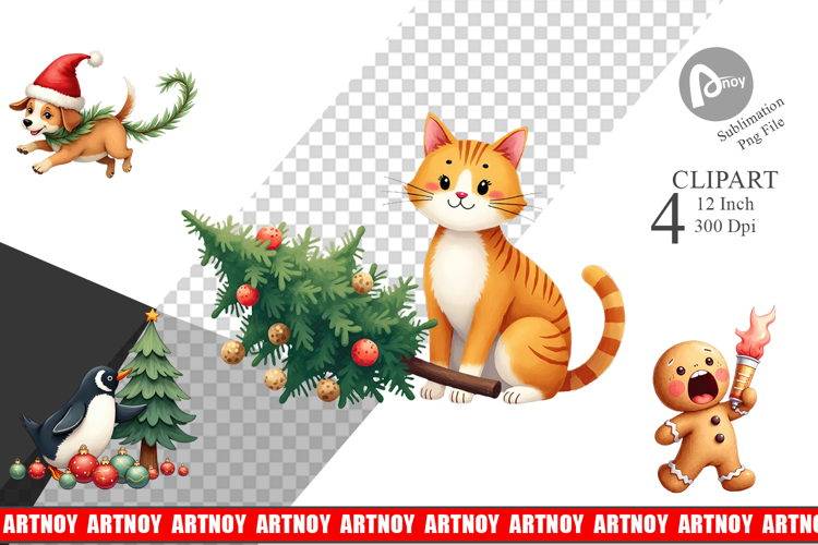 Christmas Watercolor Clipart Image 11