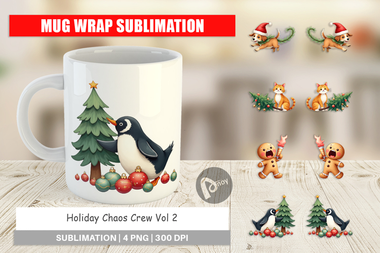 Mug Wrap Holiday Chaos Crew