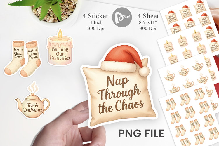 Sticker Holiday Chaos Quotes