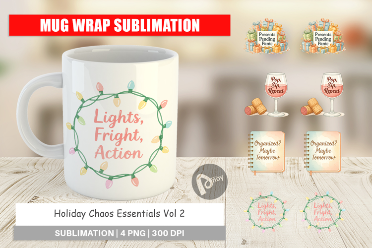 Mug Wrap Holiday Chaos Quotes