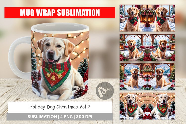 Mug Wrap Holiday Dog Christmas