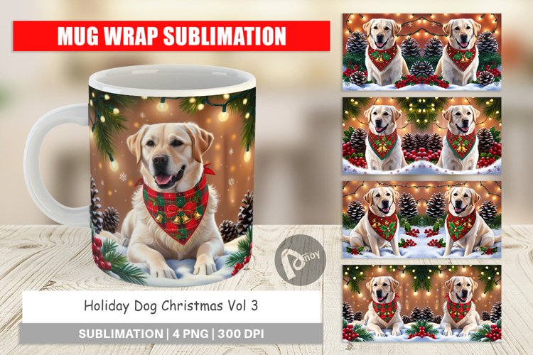 Mug Wrap Holiday Dog Christmas