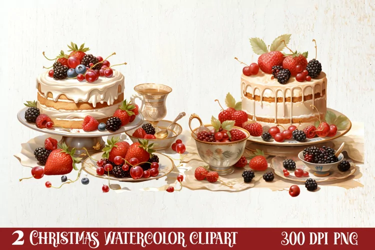 Holiday Food Sublimation Clipart, Holiday Food Clipart