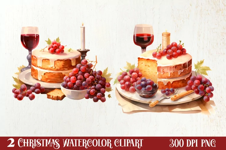 Holiday Food Sublimation Clipart, Holiday Food Clipart