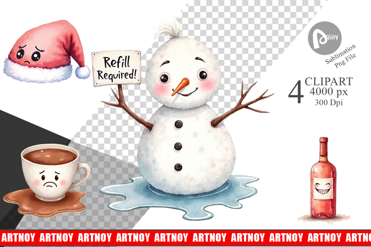 Christmas Watercolor Clipart Image 9