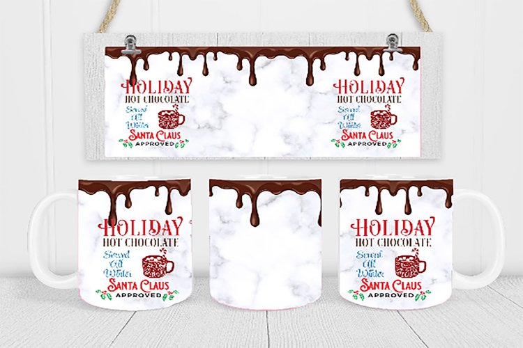 Holiday Hot Chocolate - 11oz - 15oz Mug Design - PNG Design
