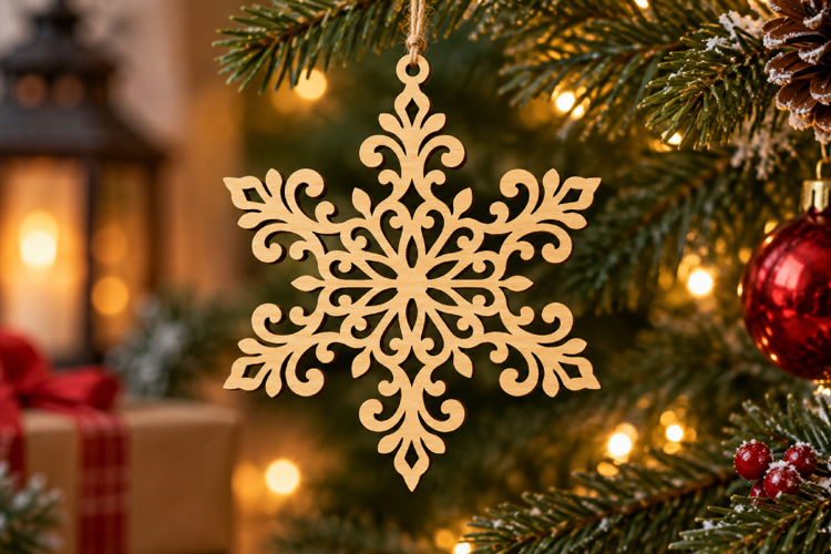 Holiday Mandala Snowflake Laser SVG File