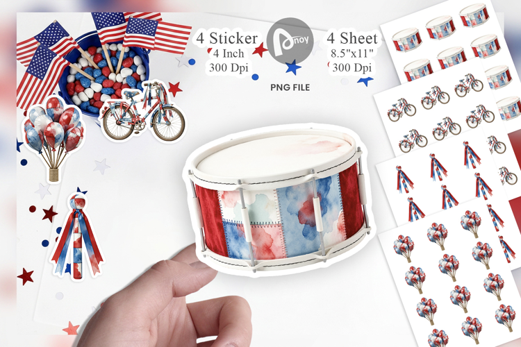 Holiday Parade Patchwork Sticker