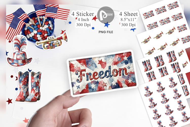 Holiday Parade Patchwork Sticker