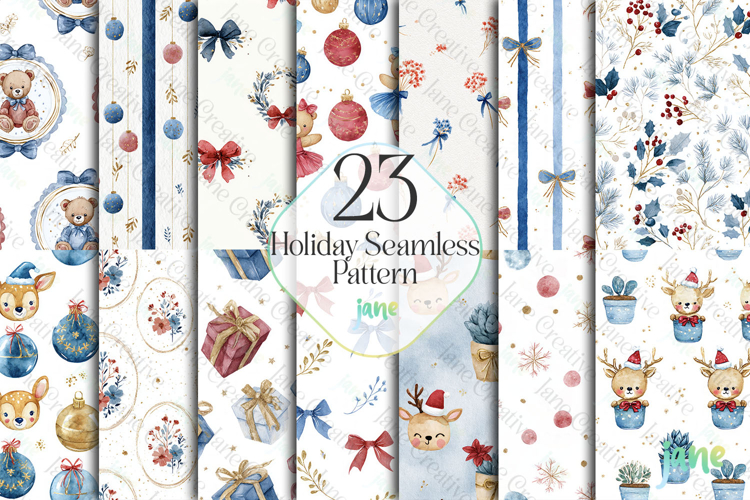 Holiday Seamless Pattern Bundle
