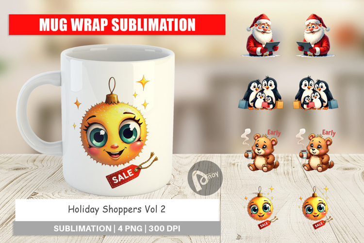 Holiday Shoppers Mug Wrap