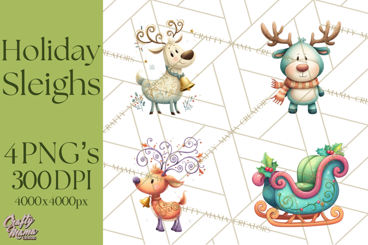Cute Reindeer Clipart Image 12