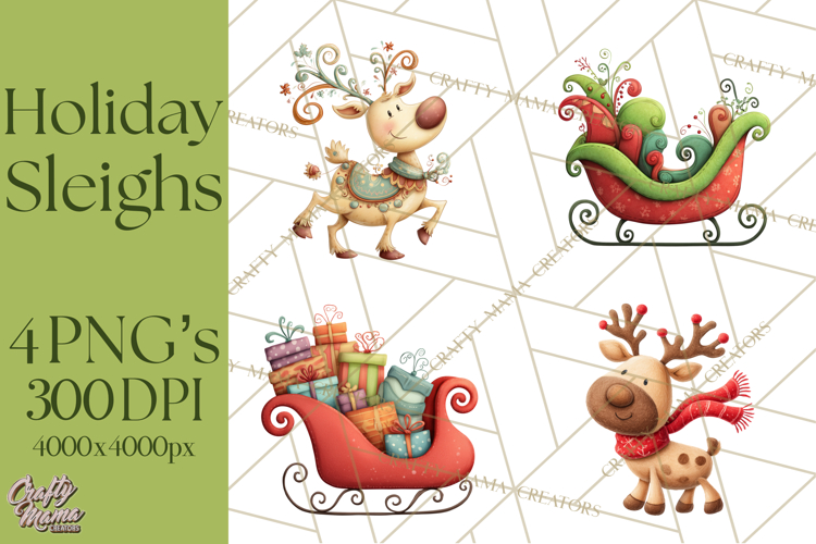 Cute Reindeer Clipart Image 15