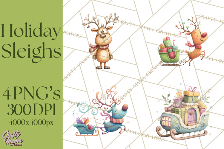 Cute Reindeer Clipart Image 16