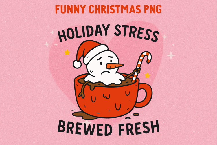 Funny Sarcastic Christmas Illustration, Sublimation PNG.