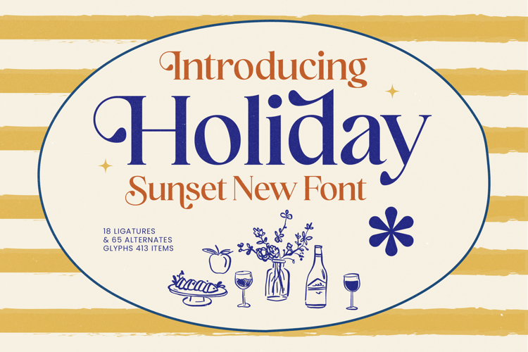 Holiday Sunset - Elegant Display Serif Font