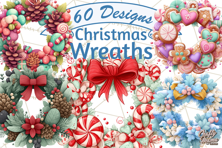 Christmas Wreaths Clipart Image 6