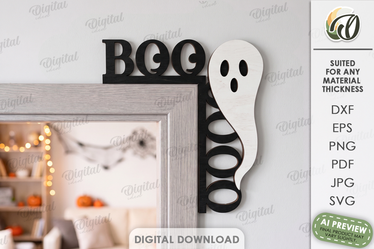 Halloween Door Trim Corner Laser Cut. Door Decor SVG