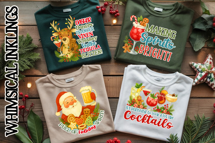 Holiday Spirit-Christmas Sublimation/DTF Clipart