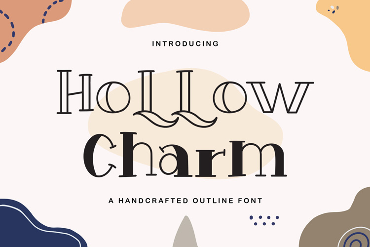 Hollow Charm - Serif Outline Font example image 1