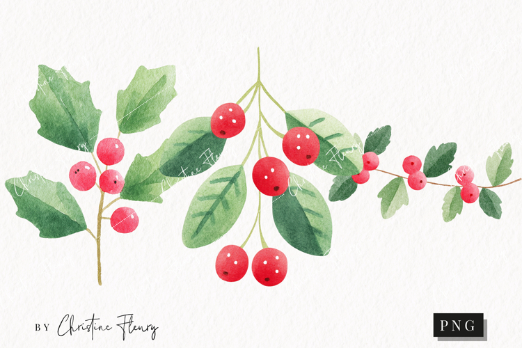 Christmas Watercolor Clipart Image 15