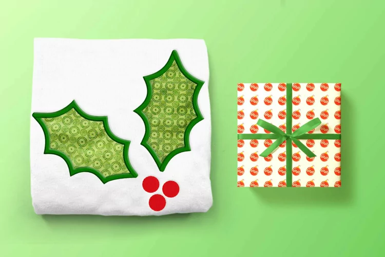 Holly Applique Embroidery Design