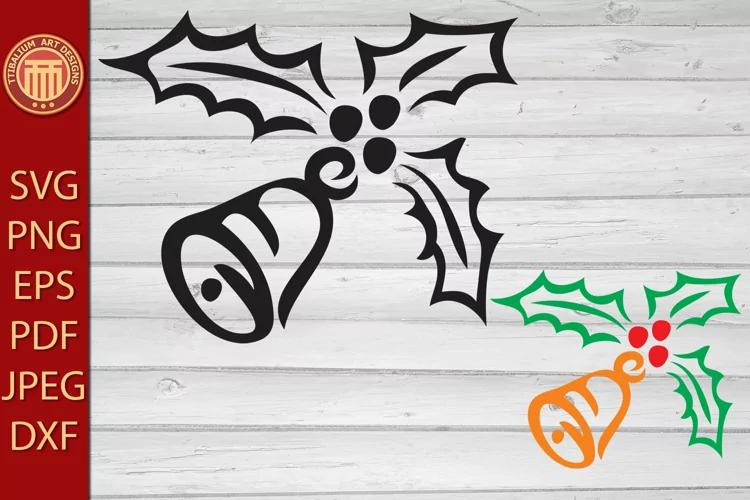 Christmas Holly - eps, jpg, dxf, svg, pdf, png files