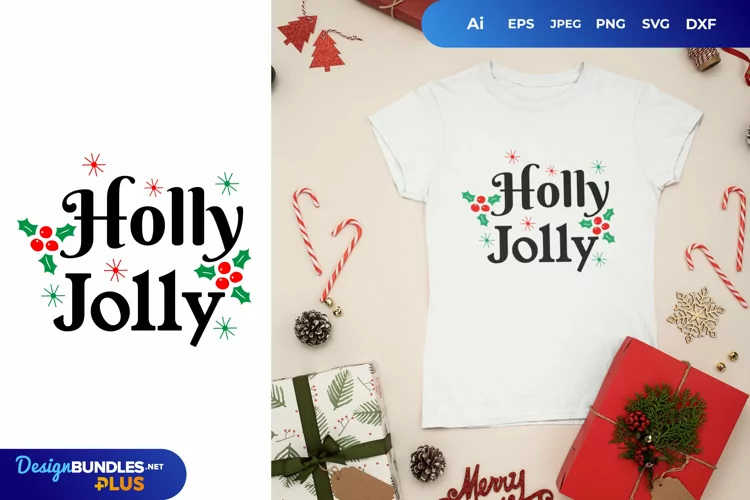Holly Jolly SVG File
