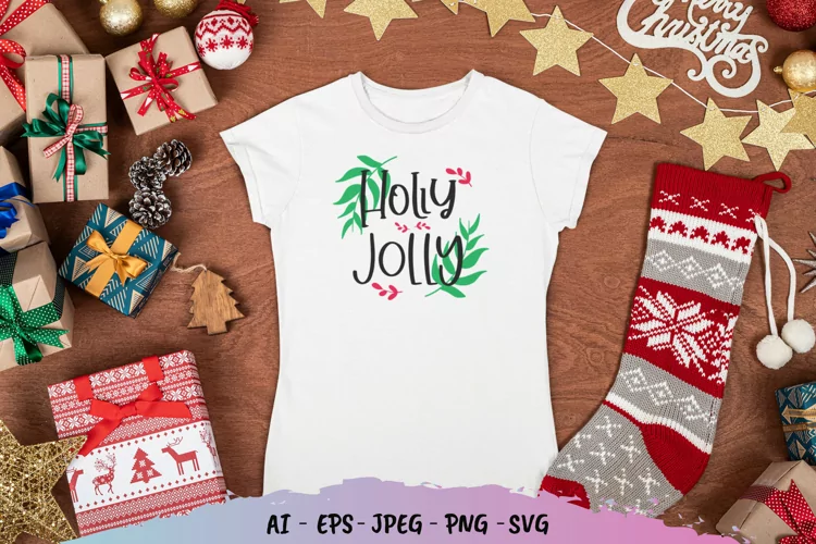 Holly Jolly Christmas SVG File