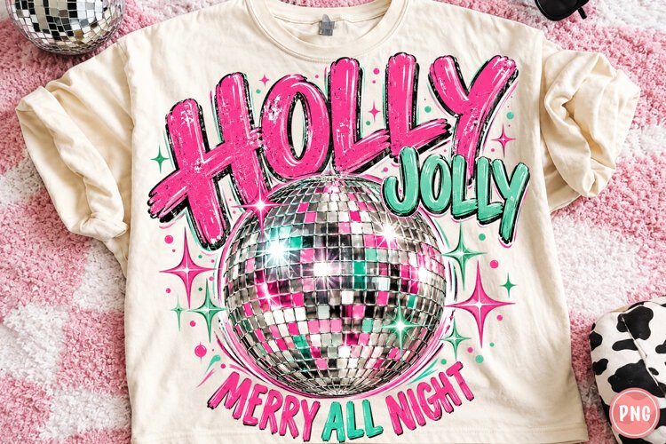 Retro Christmas Disco Ball PNG example image 1