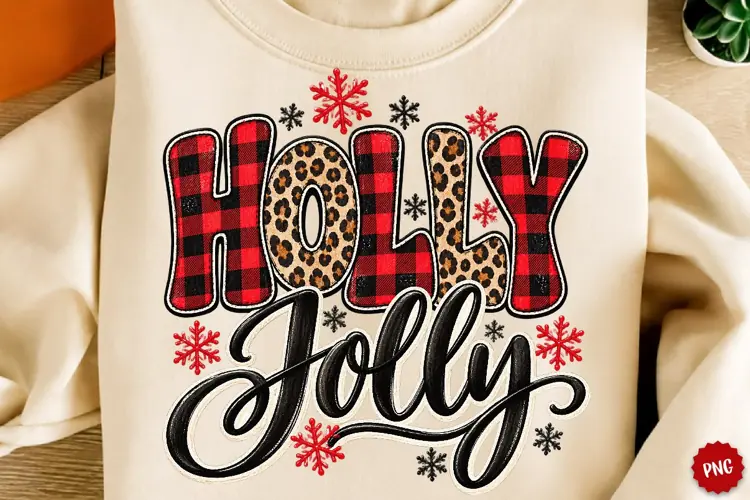Holly Jolly PNG, Preppy Merry Coquette Christmas PNG