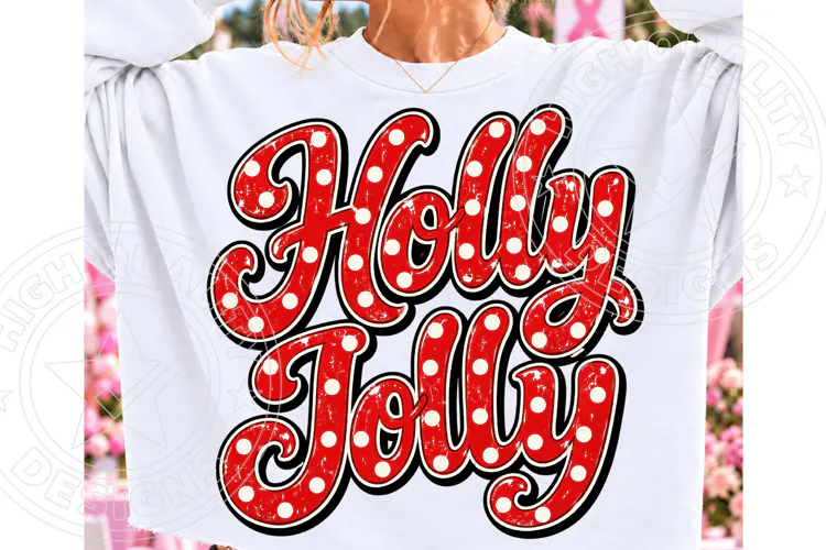 Holly Jolly Polka Dot PNG