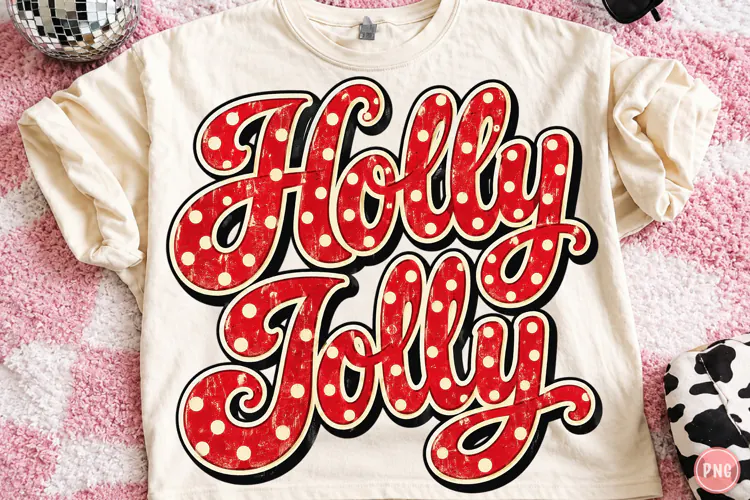 Holly Jolly Polka Dot PNG