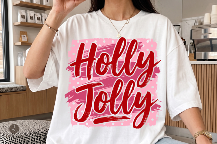 Holly Jolly Polka Dot Stripe PNG, Trendy Coquette Christmas