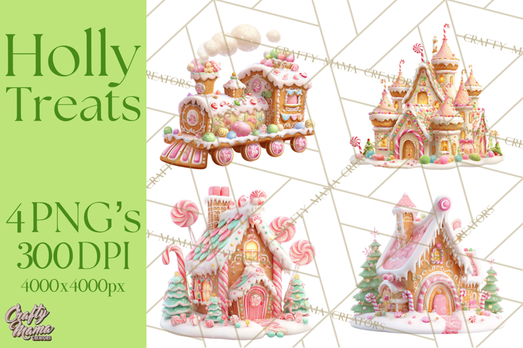 Christmas Cookies and Cupcakes Clip Art, Festive Holiday Png
