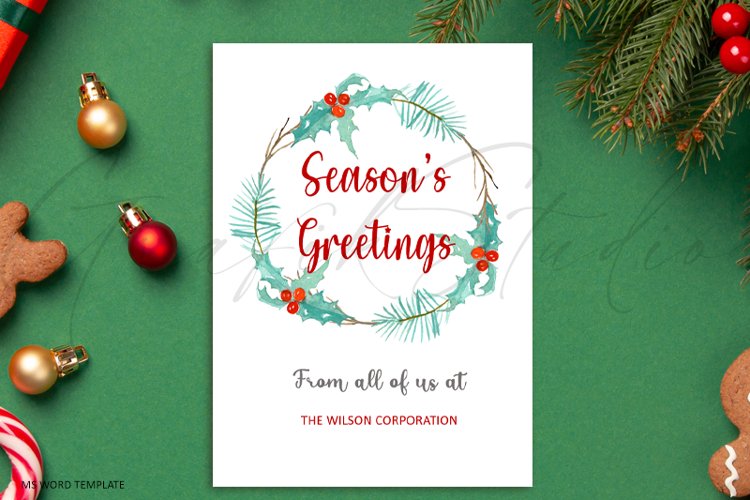 Bunch Of Holly Greeting Card
