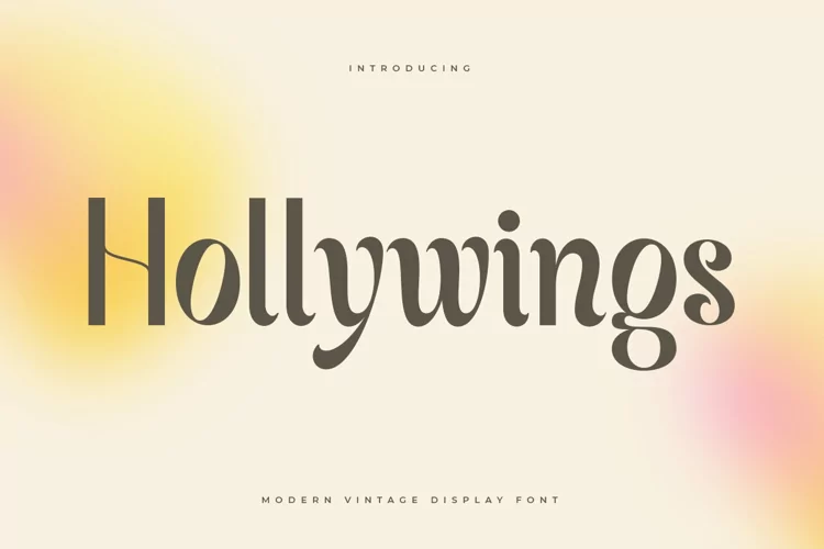 Hollywings - Modern Vintage Display Font