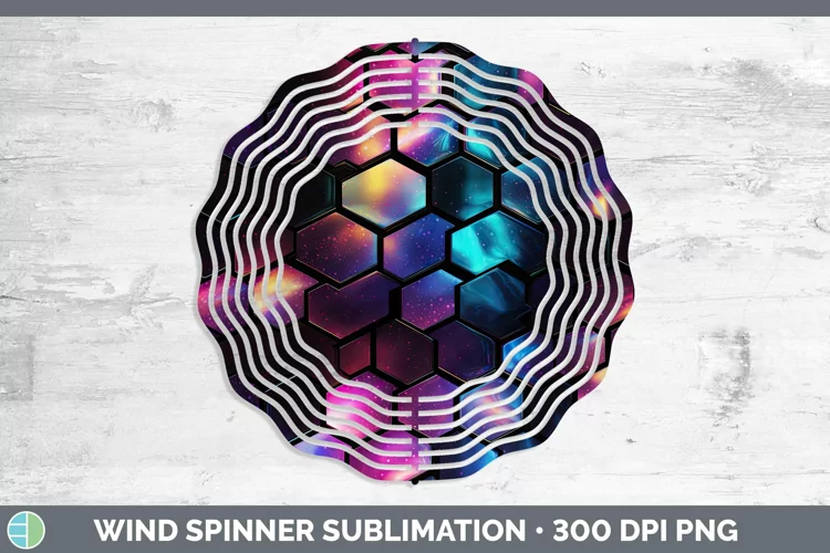 Holographic Black Wind Spinner | Sublimation Spinner Designs
