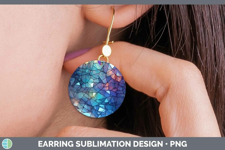 GorgeousHolographic Round Earrings design.