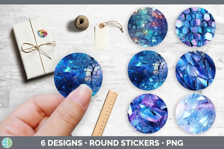 Bundle of six Holographic  Stickers designs.