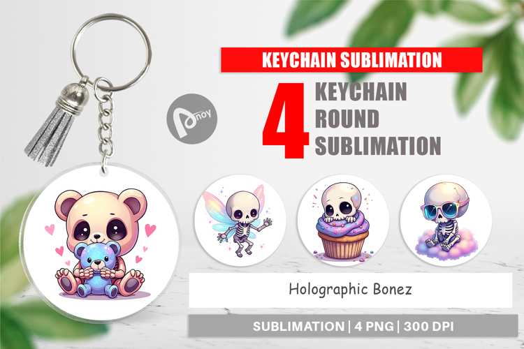Keychain Holographic Skeletons