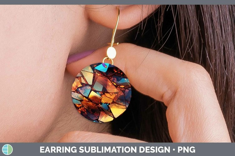 GorgeousHolographic  Round Earrings design.