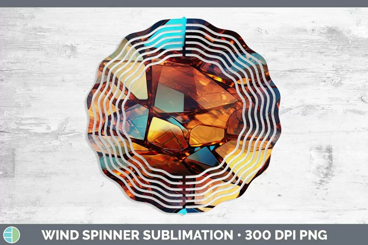 Holographic Brown Wind Spinner | Sublimation Spinner Designs