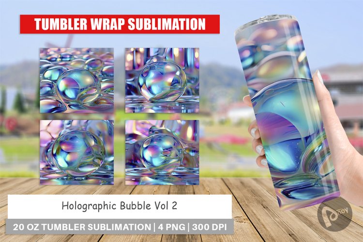 Tumbler Wrap Holographic Bubble