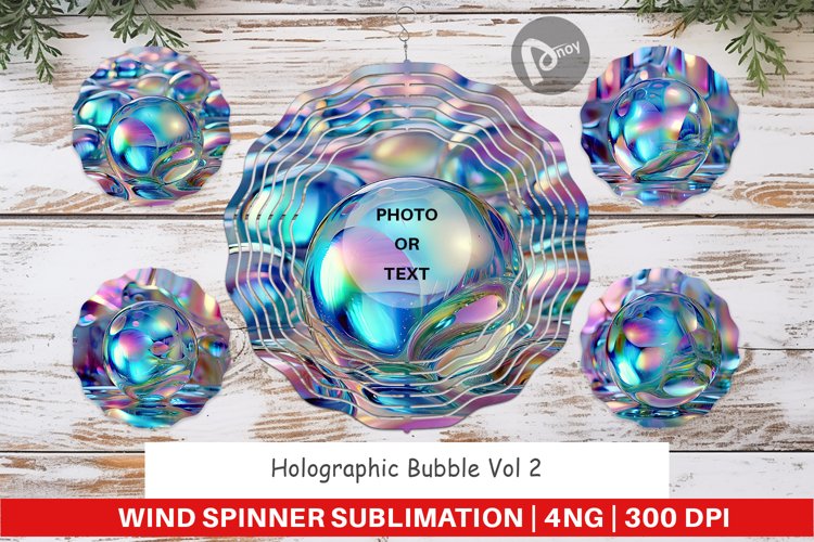 Wind Spinner Holographic Bubble