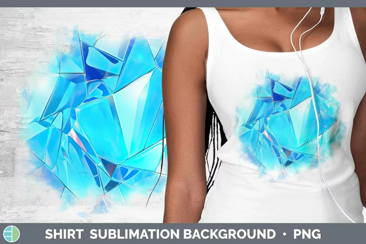 Holographic Cyan Shirt | Sublimation Sublimation Background