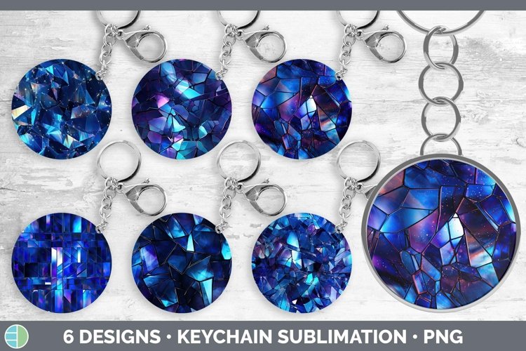 Bundle of six Holographic  Keychain designs.