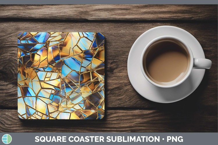 GorgeousHolographic  Square Coaster design.