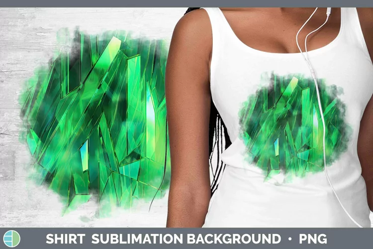 Holographic Green Shirt | Sublimation Sublimation Backgroun
