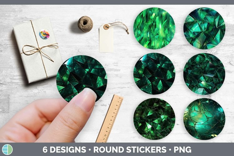 Bundle of six Holographic  Stickers designs.